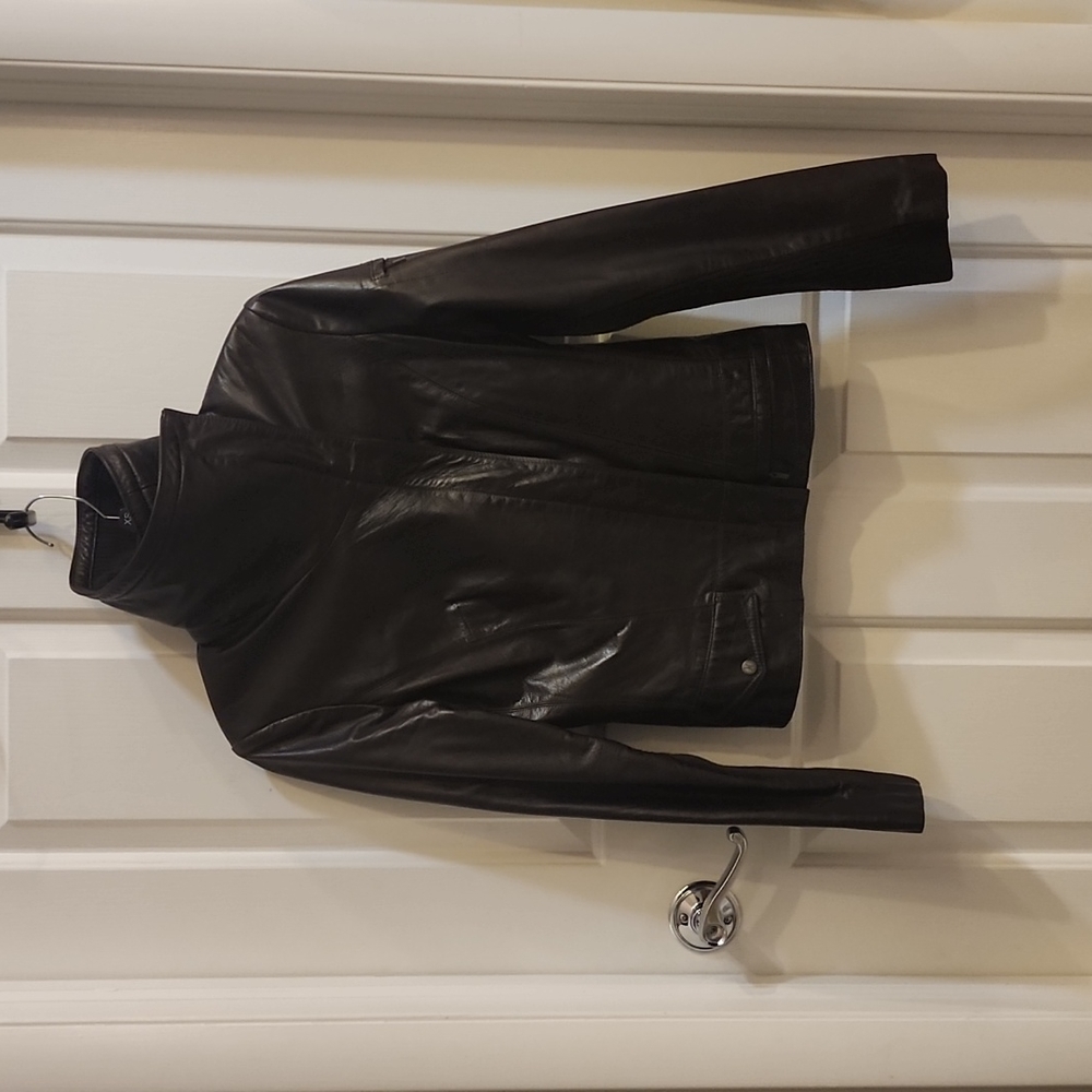 Cole Haan leather moto jacket